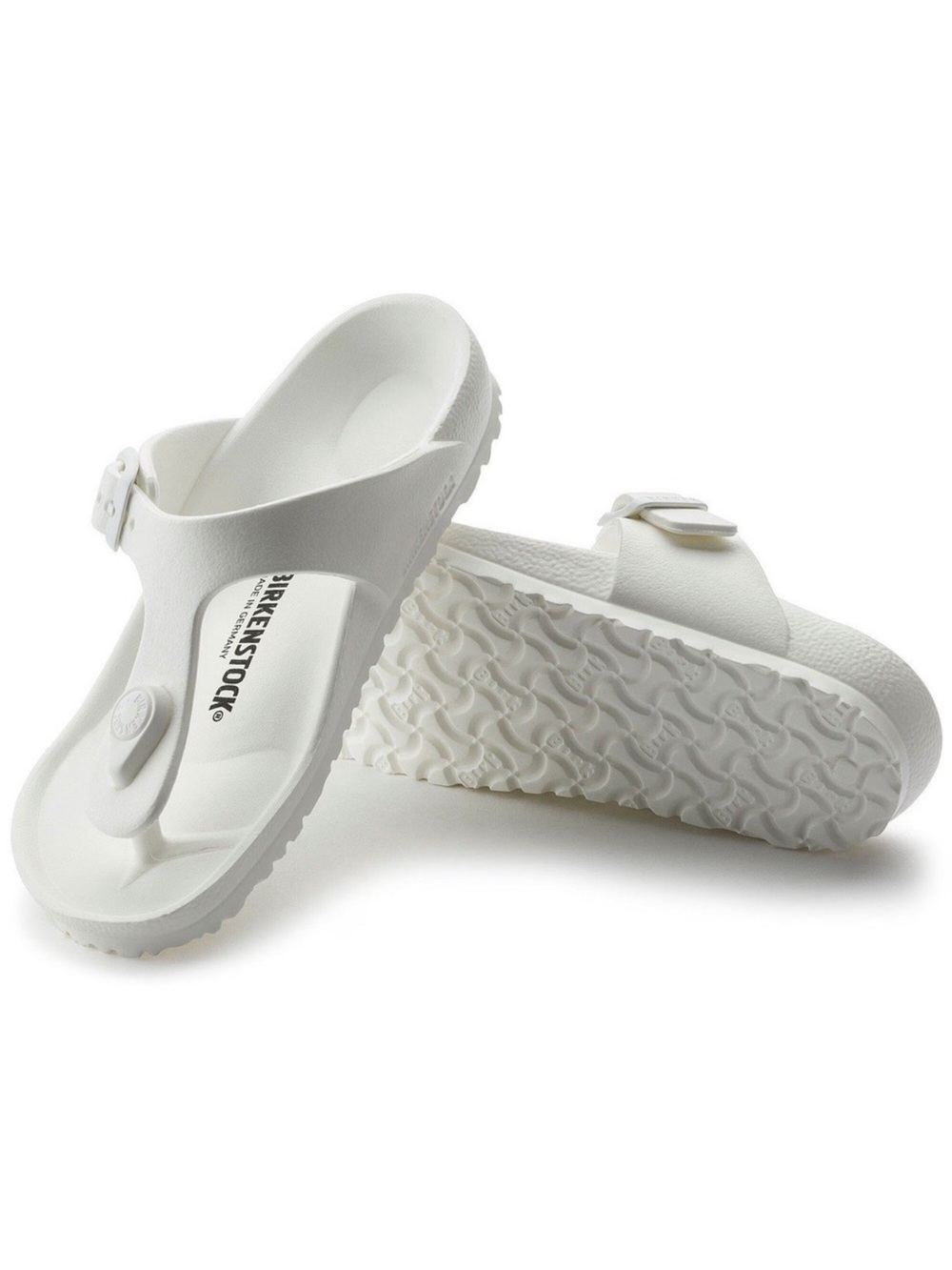 Birkenstock Gizeh White EVA Thong Sandals with Buckle